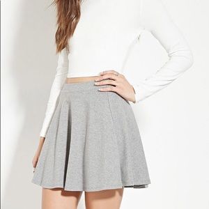Forever 21 Skater Skirt in Grey, Pleated